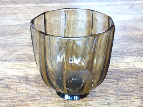 Vase vide poche verre fumé - vase,