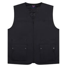 Gilet Multipoches Noir D'Espionnage 2XL 3XL 4XL 5XL 6XL 7XL 8XL