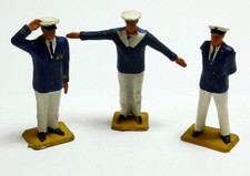 STARLUX LOT 3 SOLDATS MILITAIRE MARINS 1/32 FIGURINE JOUET PLASTIQUE VINTAGE