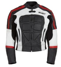 Veste De Moto En Cuir Rouge