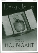 Publicité ancienne parfum création demi-jour Houbigant 1936 issue de magazine