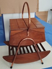 ANCIENNE TRAVAILLEUSE - BOÎTE A COUTURE - Métal et bois