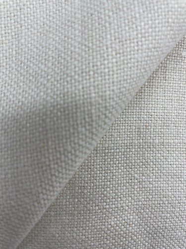 Coupon tissu lin lourd ivoire - ,