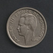 100 Francs, MONACO 1956, RAINIER III, 5.95 G, MDP, AILE, Bazor, SUP-,  KM 134