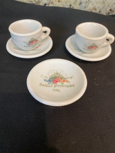 Doll house cups and saucers - doll,