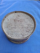 TRÈS ANCIEN TAMBOUR. PARCHEMIN PEAU ÉCRITS ACTE ...ENFANT. BOIS ARTISANAL