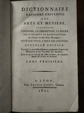Dictionnaire raisonné universel des arts et métiers T3 /    1801