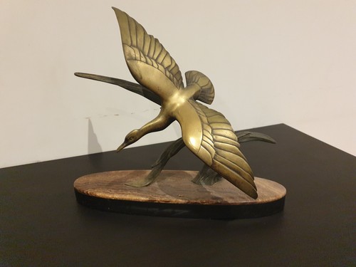 Statue bronze art déco oiseau - bronze,