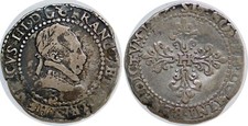 HENRI III Demi-franc au col