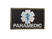 Ecusson/patch Paramedic noir 2 velcro - Livraison gratuite