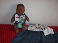 bb du monde corolle noir belle sortie bain fait main en fibre  bambou  38cm 2008