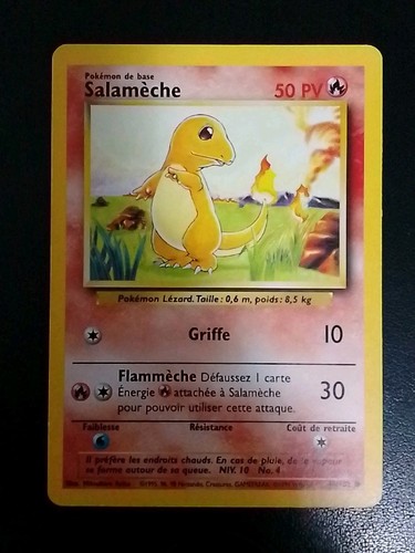Carte pokémon salamèche - carte,