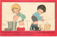 MALLET Béatrice  Carte publicitaire LION BLANC