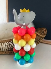 2 ⚜️Ancien Jouet Pyramide Boule Babar Marque Ideal Vintage Authentique Complet