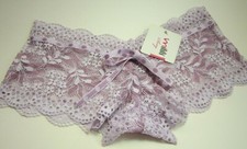 Scalloped Lace with Dotted Ribbon Hipster Lilac/Iris M