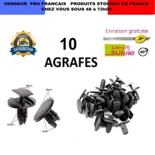10  Agrafe, Rivet de Fixation PEUGEOT/CITROEN/RENAULT Clips Pare-Boue Pare-choc 