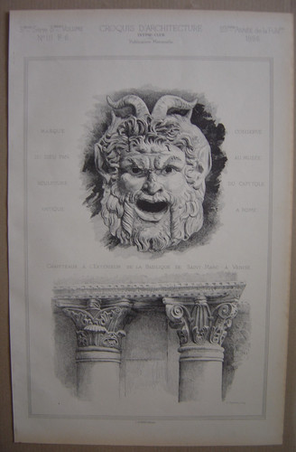 Grand croquis masque dieu pan - grand,