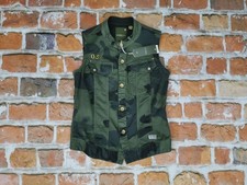 Neuf G-Star Denim Brut Camouflage Vintage Dames Gilet Armée Casual Taille: S