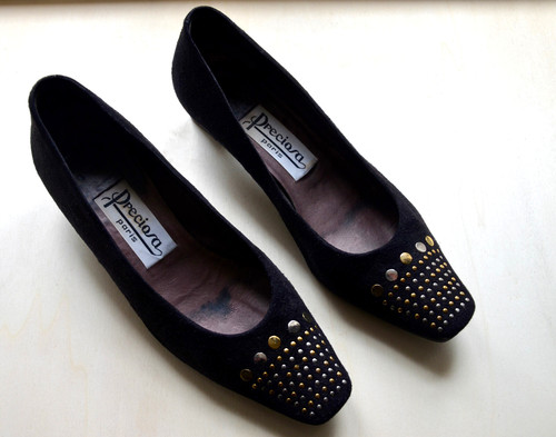 Ballerines daim noir avec