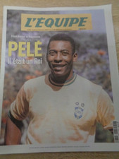 ? Journal  L'équipe PELÉ HOMMAGE Le Roi King Football Brésil !!!!!! ?