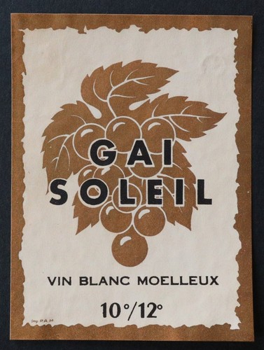 Ancienne étiquette vin - , gai