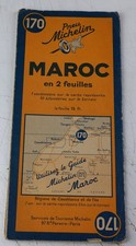 Carte Michelin Maroc n°170 région de Casablanca et Fès 1941