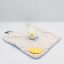 Doudou plat oiseau canard gris