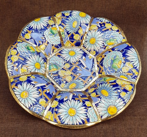 Superbe grand plat coupe - , emaux