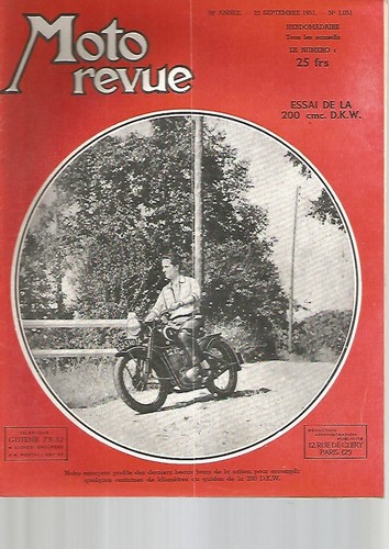 Moto revue 051 essai dkw - moto,