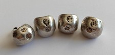 monnaies argent Siam bullet money baht anciennes bijoux boutons silver Pod Duang