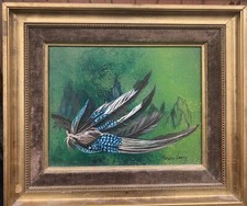 Tableau Ancien Huile Nature Morte Oiseaux PIERRE-HENRY (1924-2015)