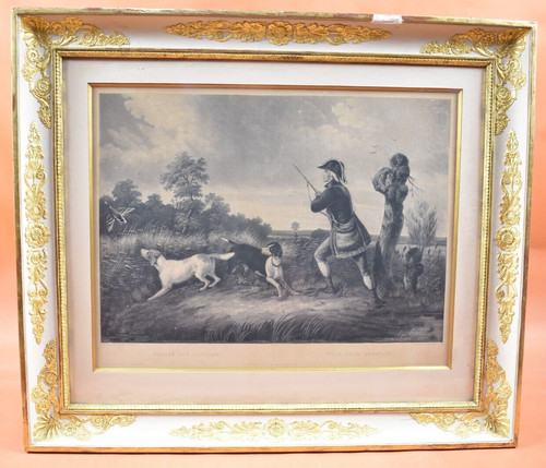 Gravure xixème chasse - gravure,
