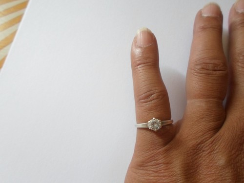 Bague argent massif - en,