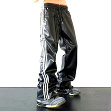 Pantalon en cuir noir pour