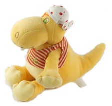 Peluche doudou Ernesto crocodile dragon dinosaure pirate orange Carré Blanc