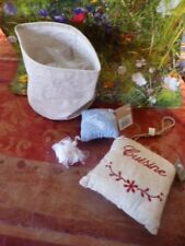 lot .=3piéces pour déco maison ==  lin surbrodés neuf 