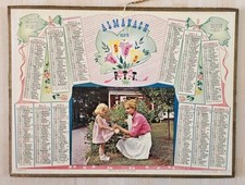 ALMANACH CALENDRIER PTT 1965 IMPRIMERIE OLLER COMPLET  INT. PARIS PLAN METRO