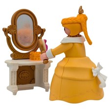 Playmobil figurine femme médiévale robe de toilette miroir château