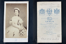 Erwin, Paris, Léontine Fromentin, comédienne au théâtre du Gymnase Vintage cdv a