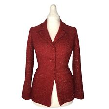 vintage 90s moschino cheap and chic red shimmering glitter blazer 