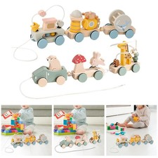 Train à tirer en bois, apprentissage précoce et créatif pour enfants,