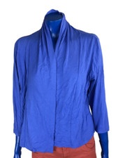 Miss Etam Haut Bleu Femme Manche Longue avec Col Occasion Top Qualité Taille XL