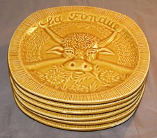 6 assiettes à fondue vaches