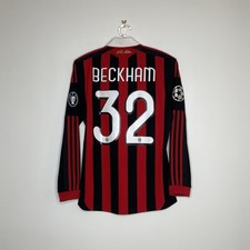 Maillot de Football Jersey Shirt MILAN AC BECKHAM long Sleeves Maglia 2009 2010