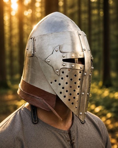 Casque chevalier acier - chevalier,