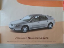 RENAULT LAGUNA 2 INITIALE / AFFICHE ANCIENNE AUTOMOBILE POSTER GARAGE