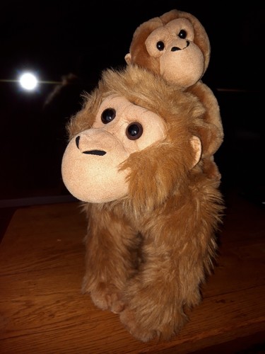 Peluche singe avec son bébé - avec,