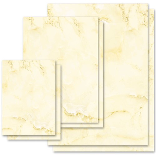 Papier motif marbre jaune - à,