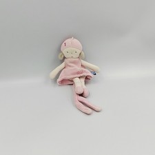 Doudou attache tétine poupée lutin fille fée robe rose SUCRE D'ORGE - 10363