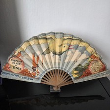 RARE EVENTAIL Pub Ancien Chemin De Fer De L'Etat Geo Dorival Noirmoutier Île Yeu